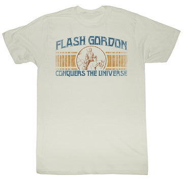 Flash Gordon Mens S/S T-Shirt - Conquer - Solid Natural