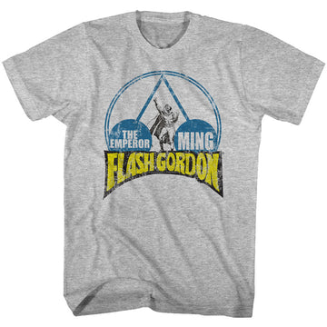 Flash Gordon Mens S/S T-Shirt - Emporer Ming - Heather Gray Heather