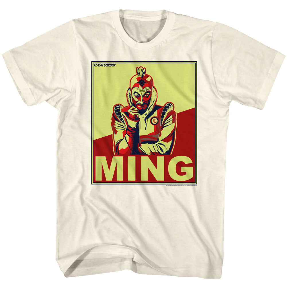 Flash Gordon Mens S/S T-Shirt - Ming - Solid Natural