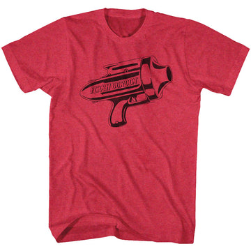 Flash Gordon Mens S/S T-Shirt - Ray Gun - Heather Cherry Heather