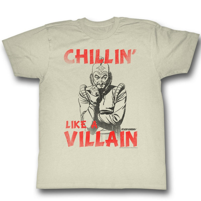 Flash Gordon Mens S/S T-Shirt - Villain - Solid Natural