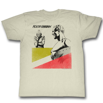 Flash Gordon Mens S/S T-Shirt - Laughable - Solid Natural