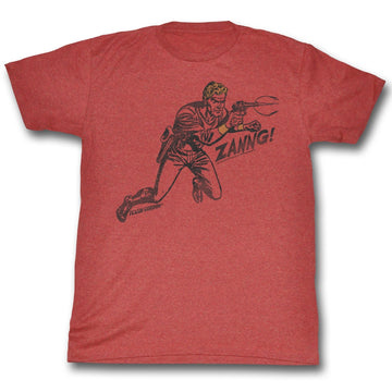 Flash Gordon Mens S/S T-Shirt - Zanng? - Heather Red Heather