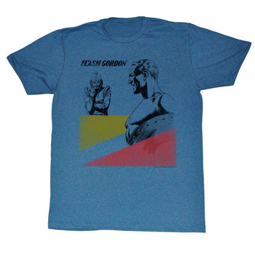 Flash Gordon Mens S/S T-Shirt - Laughable - Heather Pacific Blue Heather