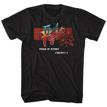 Final Fight Mens S/S T-Shirt - Arcade - Solid Black