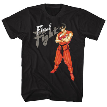 Final Fight Mens S/S T-Shirt - Guy - Solid Black