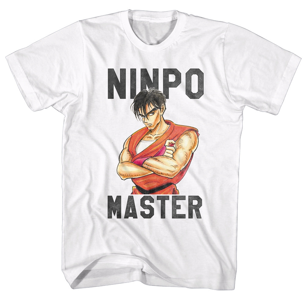 Final Fight Mens S/S T-Shirt - Ninja Skills - Solid White
