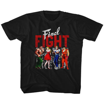 Final Fight Toddler S/S T-Shirt - Panels - Solid Black