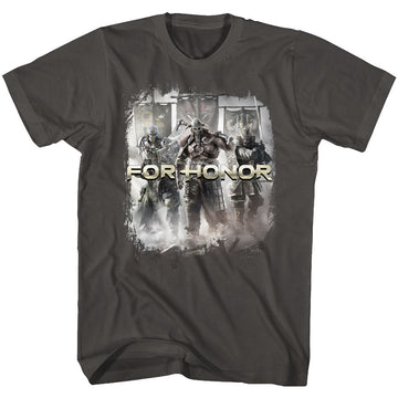 For Honor Mens S/S T-Shirt - Warriors Of Honor - Solid Smoke