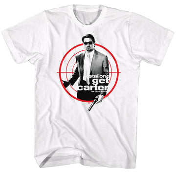 Get Carter Mens S/S T-Shirt - Poster Target - Solid White