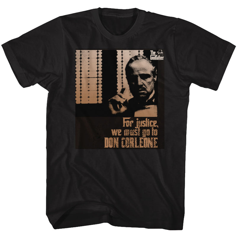 Godfather Mens S/S T-Shirt - Justice - Solid Black - Inmyparentsbasement.com