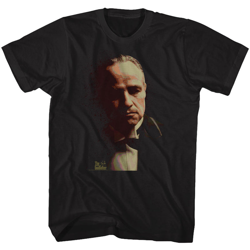 Godfather Mens S/S T-Shirt - Splatter - Solid Black