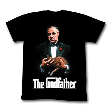 Godfather Mens S/S T-Shirt - New G - Solid Black