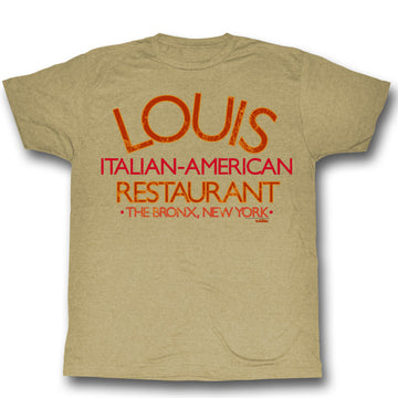 Godfather Mens S/S T-Shirt - Louis Restaurant - Heather Khaki Heather