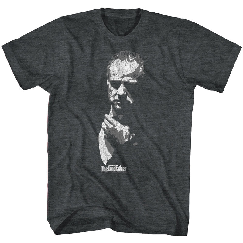 Godfather Mens S/S T-Shirt - Godfather Shadow - Heather Black Heather