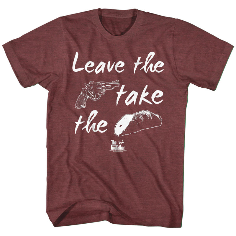 Godfather Mens S/S T-Shirt - If You Leave - Heather Vintage Maroon Heather