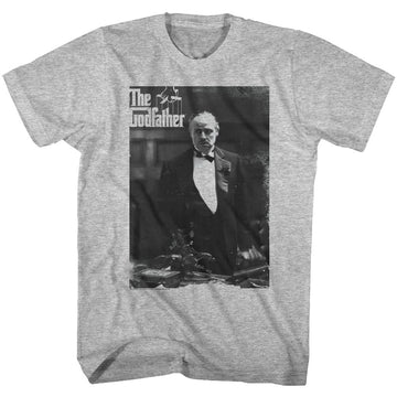 Godfather Mens S/S T-Shirt - The Don Again - Heather Gray Heather