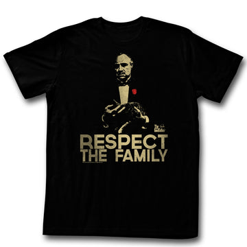 Godfather Mens S/S T-Shirt - Respect - Solid Black