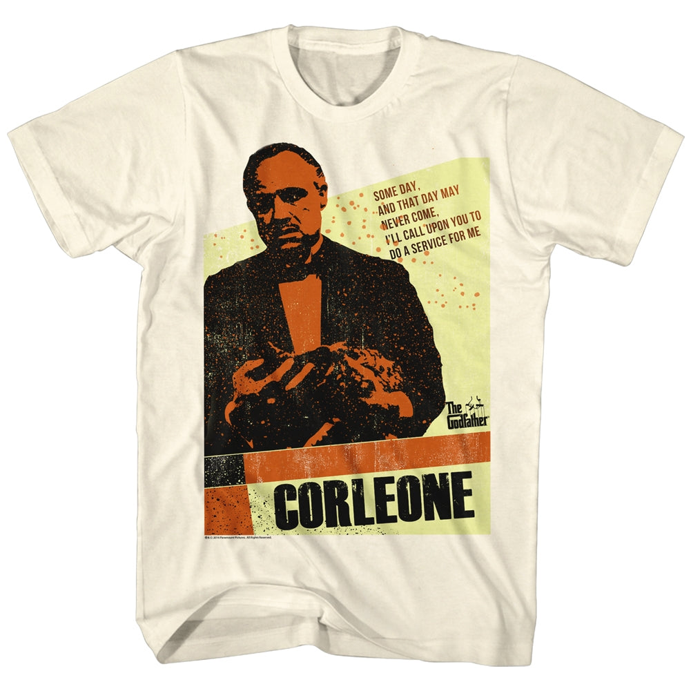 Godfather Mens S/S T-Shirt - Corleone - Solid Natural