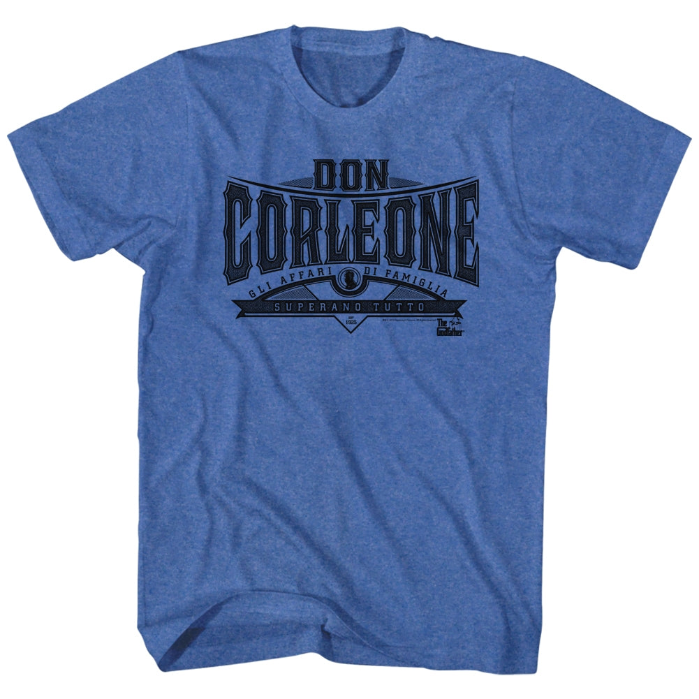 Godfather Mens S/S T-Shirt - Don Corleone - Heather Royal Heather