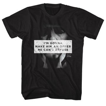 Godfather Mens S/S T-Shirt - Make Him An Offer - Solid Black