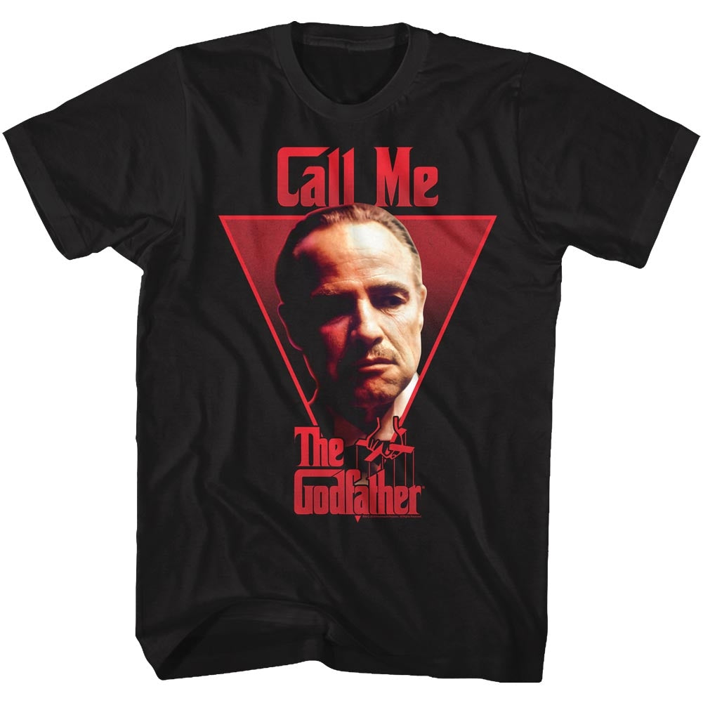 Godfather Mens S/S T-Shirt - Call Me - Solid Black