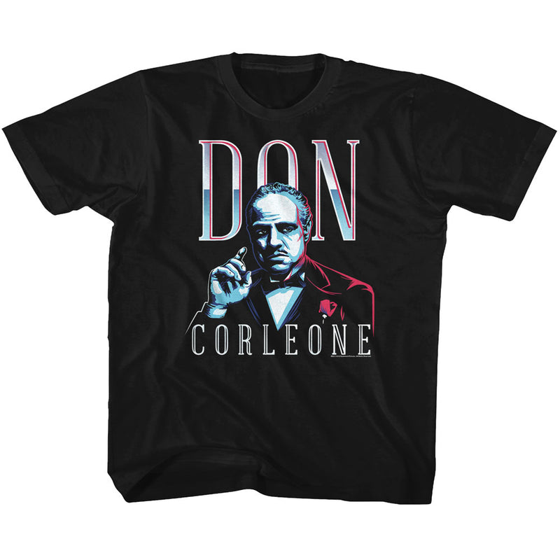 Godfather Youth S/S T-Shirt - Don Corleone - Solid Black