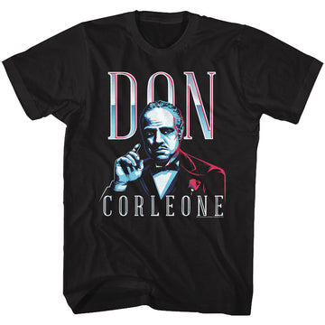 Godfather Mens S/S T-Shirt - Don Corleone - Solid Black