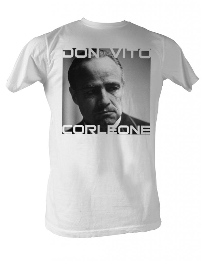 Godfather Mens S/S T-Shirt - Don Vito - Solid White
