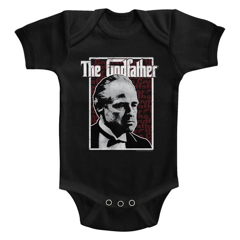 Godfather Infant S/S Bodysuit - Seeing Red - Solid Black