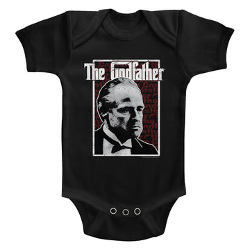 Godfather Infant S/S Bodysuit - Seeing Red - Solid Black