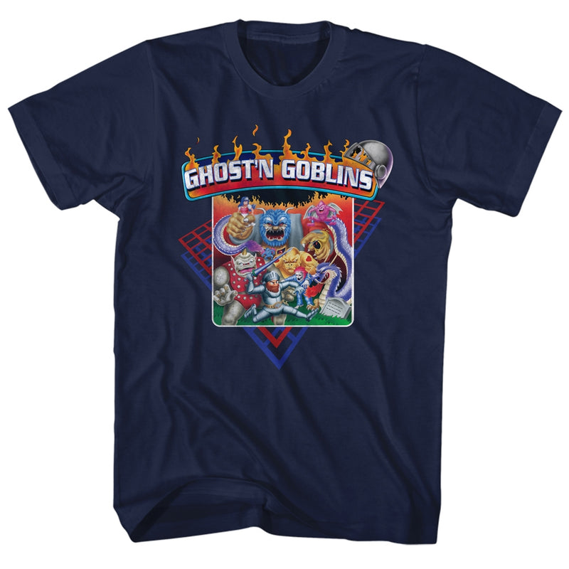 Ghost'N Goblins Mens S/S T-Shirt - Ghost'N - Solid Navy