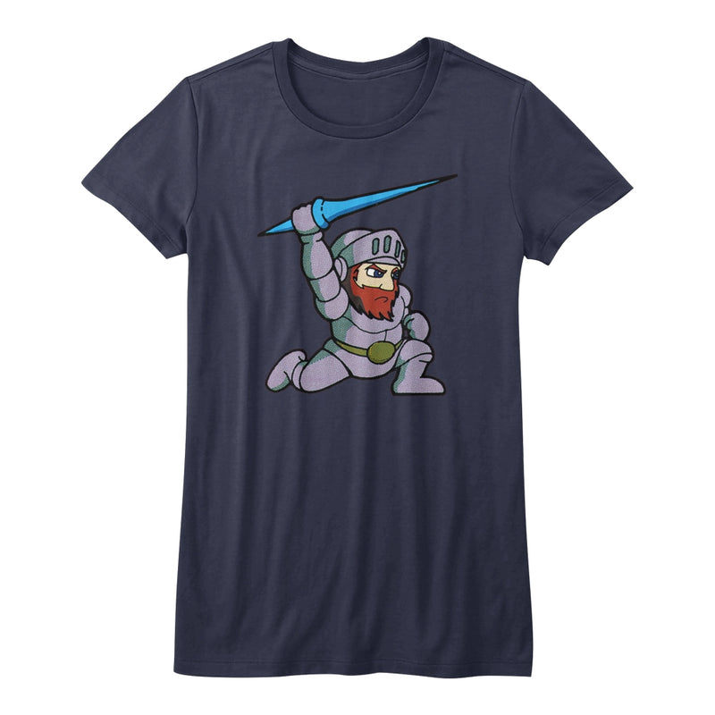 Ghost'N Goblins Girls Juniors S/S T-Shirt - Arthur - Solid Navy