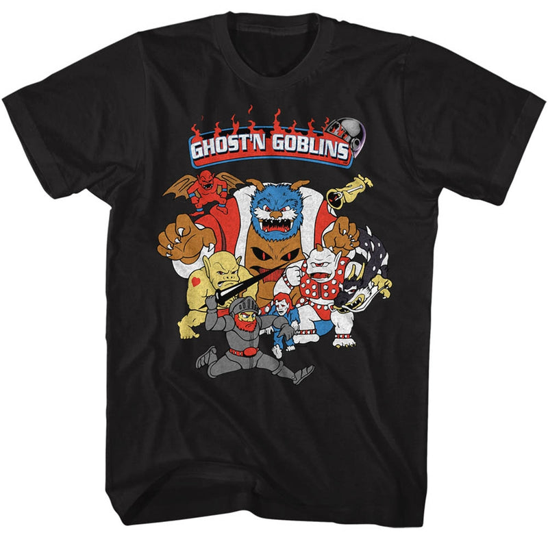 Ghost'N Goblins Mens S/S T-Shirt - Goblins - Solid Black