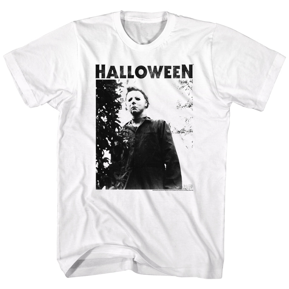 Halloween Mens S/S T-Shirt - Watching Big Title - Solid White