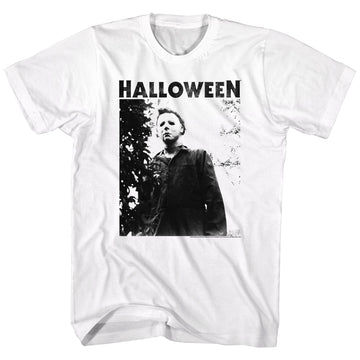 Halloween Mens S/S T-Shirt - Watching Big Title - Solid White