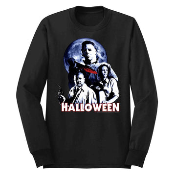 Halloween Mens L/S T-Shirt - Ensemble - Solid Black