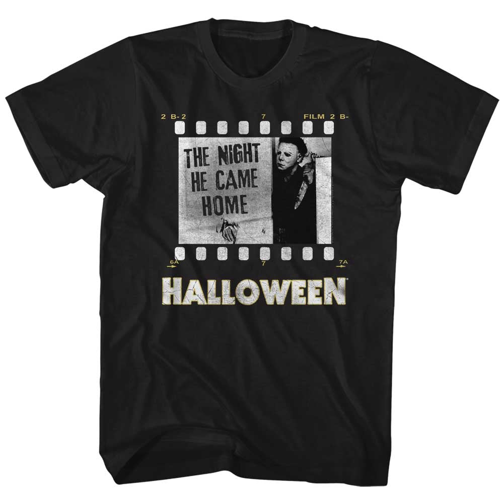 Halloween Mens S/S T-Shirt - Film Strip - Solid Black