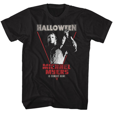 Halloween Mens S/S T-Shirt - Michael Coming Home - Solid Black