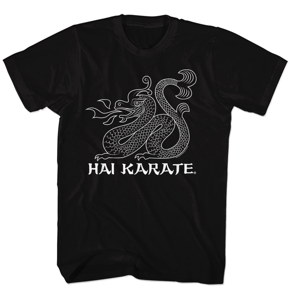 Hai Karate Mens S/S T-Shirt - Hk Dragon - Solid Black