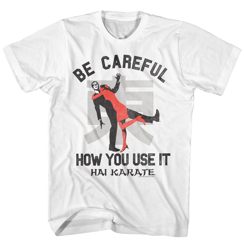 Hai Karate Mens S/S T-Shirt - Careful - Solid White