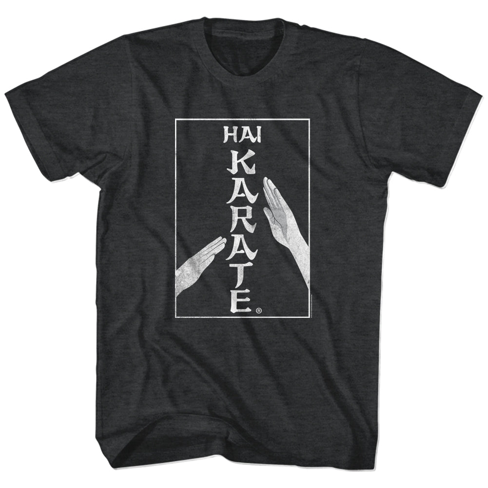 Hai Karate Mens S/S T-Shirt - Karate Chop - Heather Black Heather