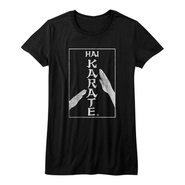 Hai Karate Girls Juniors S/S T-Shirt - Karate Chop - Solid Black