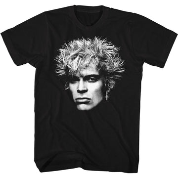 Billy Idol Mens S/S T-Shirt - Bighead - Solid Black