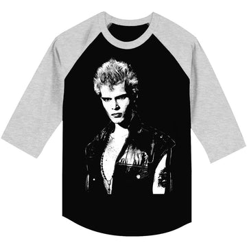 Billy Idol Mens 3/4 Sleeve Raglan - Billy I - Heather/Heather Vintage Black/Premium Heather