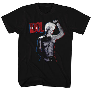 Billy Idol Mens S/S T-Shirt - Billybilly - Solid Black