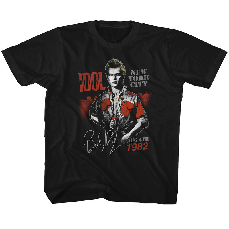 Billy Idol Toddler S/S T-Shirt - Aug '82 - Solid Black