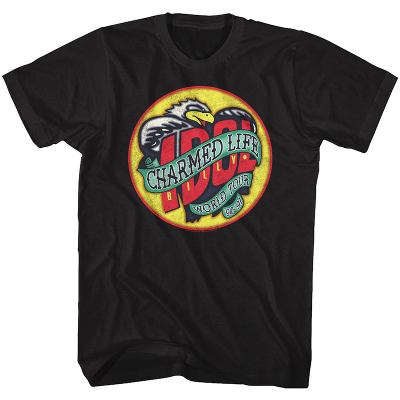 Billy Idol Mens S/S T-Shirt - Charmed Life - Solid Black