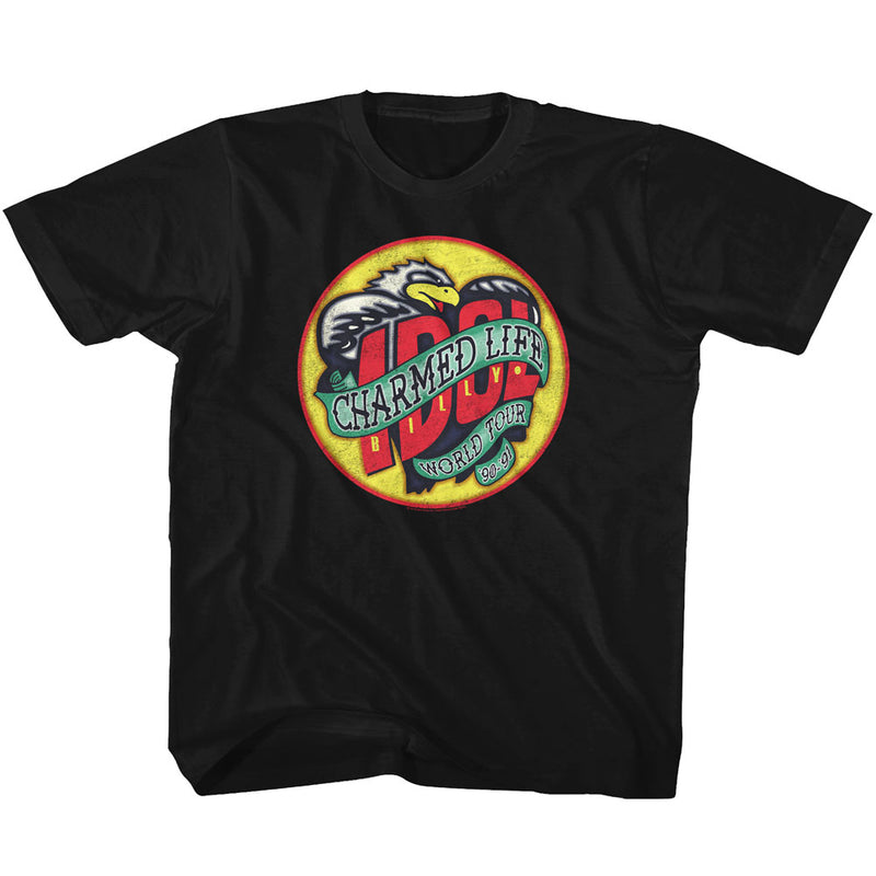 Billy Idol Youth S/S T-Shirt - Charmed Life - Solid Black