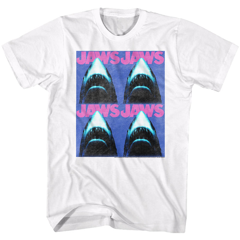 Jaws Mens S/S T-Shirt - Jaws4 - Solid White